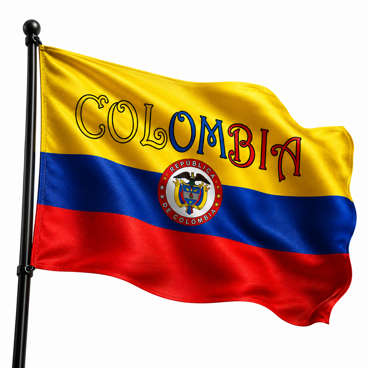 Bandera Colombia para moto